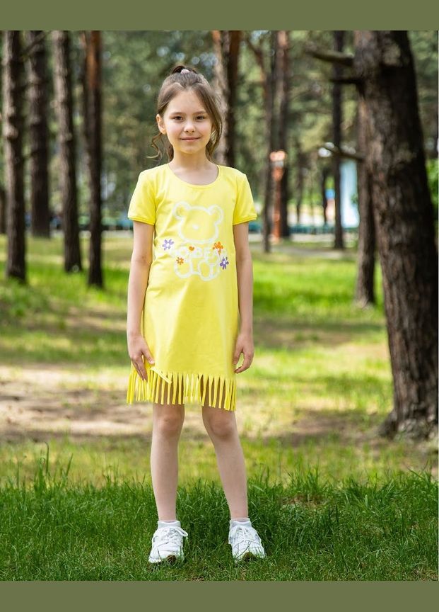 Жёлтое платье для девочки hc (h001-6192-036-33) No Brand (290112519)