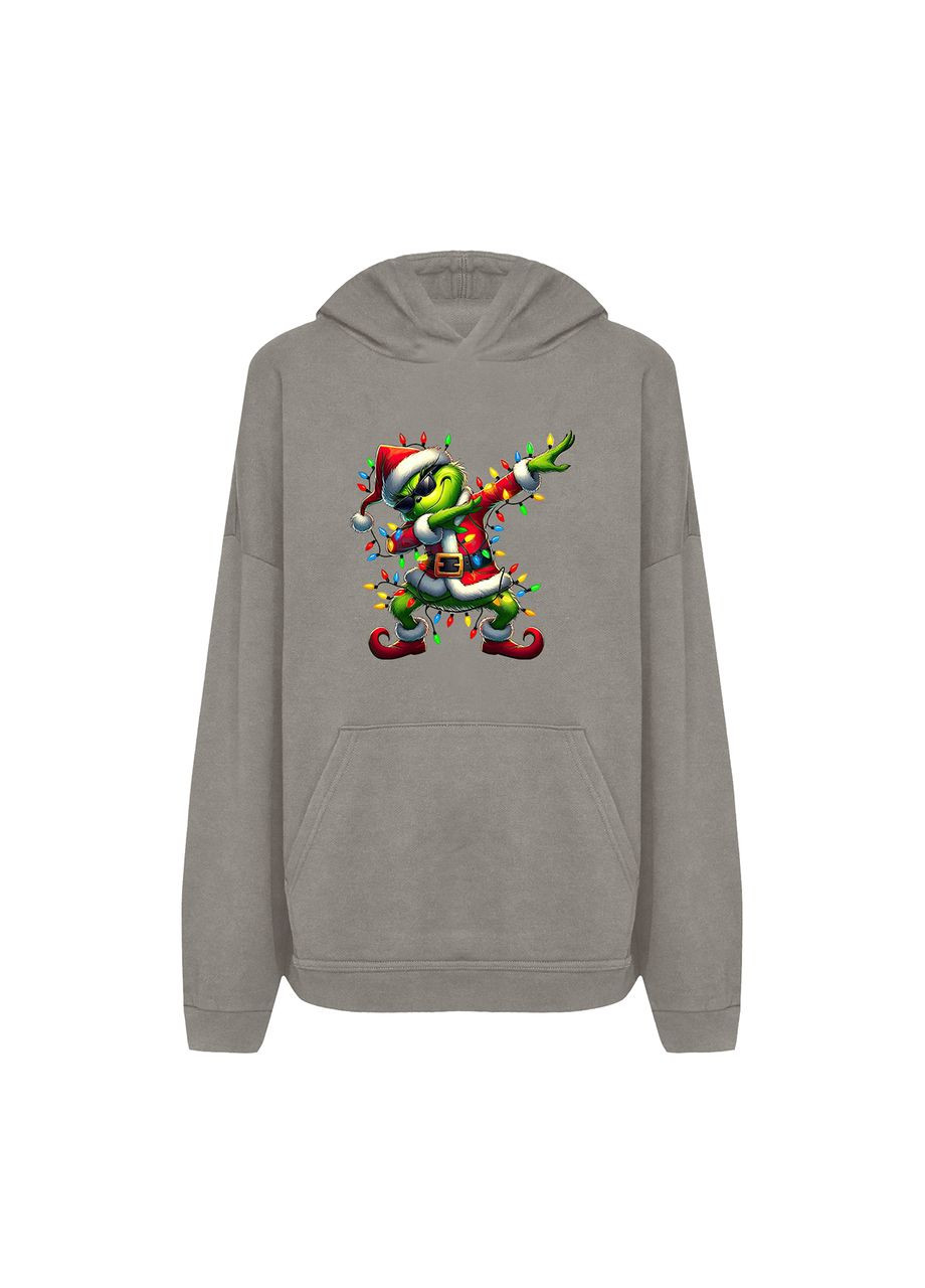 Новогоднее худи с принтом "Гринч на вайбе". Гринч (10481837442) ТiШОТКА (368566568)