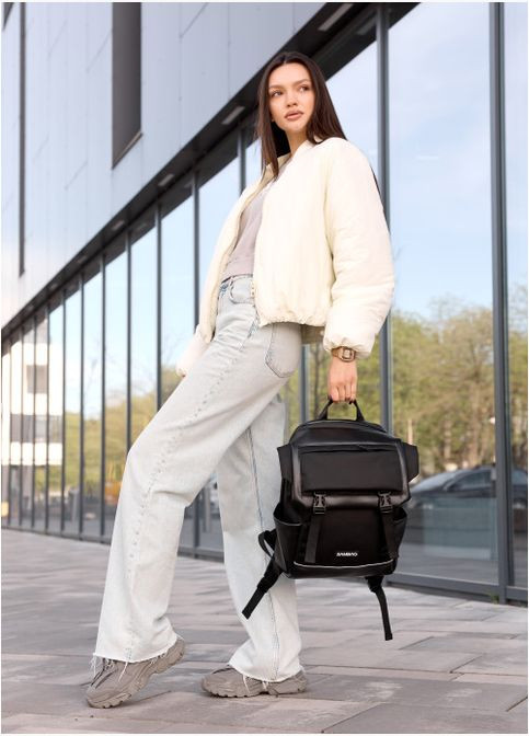 Жіночий рюкзак Aura чорний Sambag (302519202)