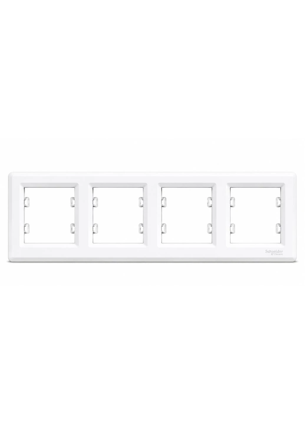 Рамка 4-на горизонтальная Asfora EPH5800421 белая для розеток и выключателей Schneider Electric (400933853)