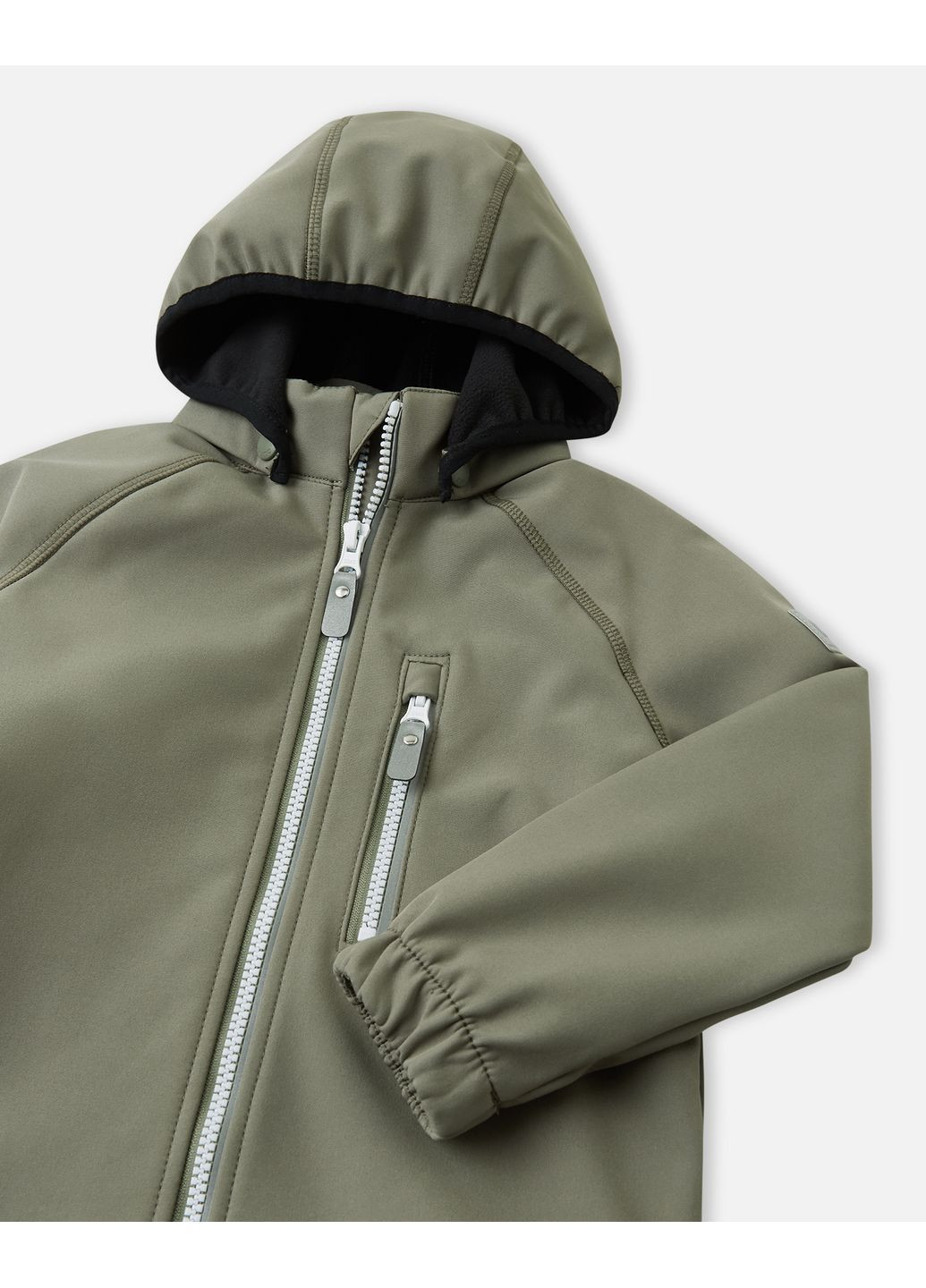 Темно-зеленая демисезонная куртка softshell Reima Vantti