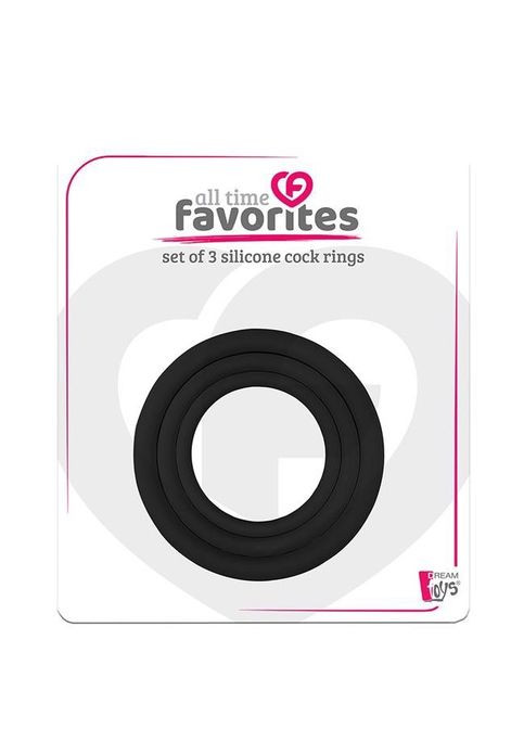Набір ерекційних кілець Dream Тoys All Time Favorites чорні Dream Toys (302496141)