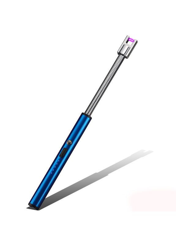 USB зажигалка с гибким проводом для газовой плиты, духовки, для розжига, со встроенным аккумулятором (Blue) Dom (293275154)