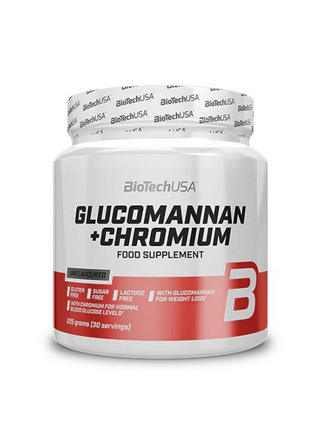 Жироспалювач Glucomannan Chromium, 225 грам Biotech (293343127)