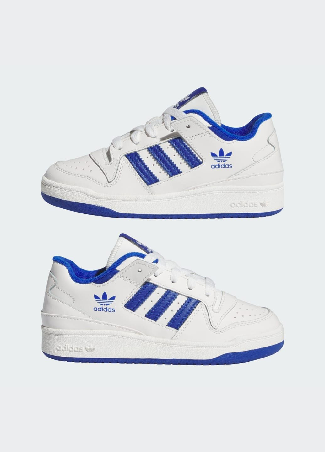 Белые всесезонные кроссовки forum low cl kids adidas
