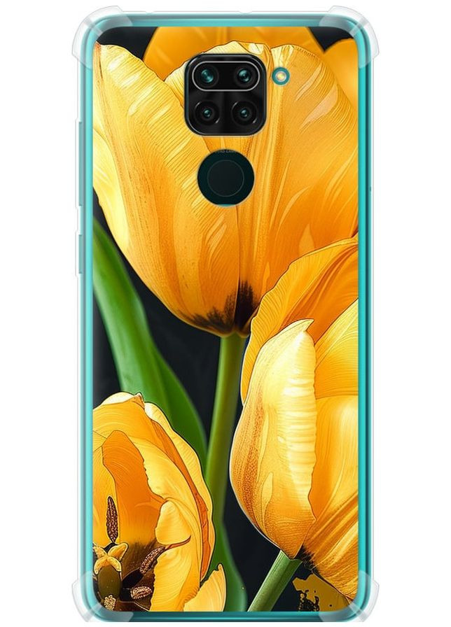 Силикон с усиленными углами чехол 'Желтые тюльпаны' для Endorphone Xiaomi Redmi Note 9 (282930063)