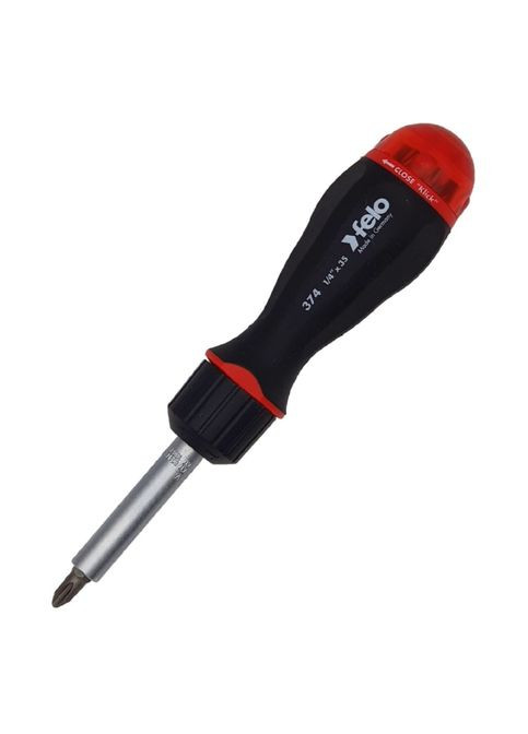Отвертка реверсивная с магнитным держателем магазин для бит в ручке SL/PH/PZ/ТХx25 мм 37420405 (14737) Felo (264745232)