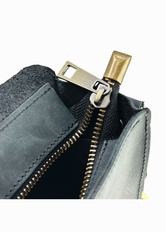 Сумка кожаная клапан (Черная мат) LQ 826110 (299338894)