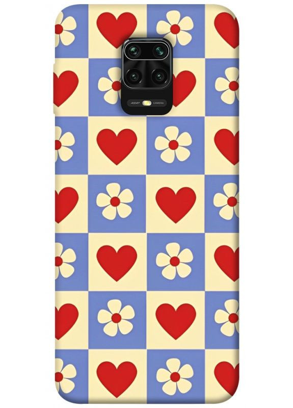 Чехол с принтом для Xiaomi Redmi Note 9s, 9 Pro Max для Сяоми редми ноте 9С, 9о, 9 о макс Сердца-цветочки No Brand (338601143)