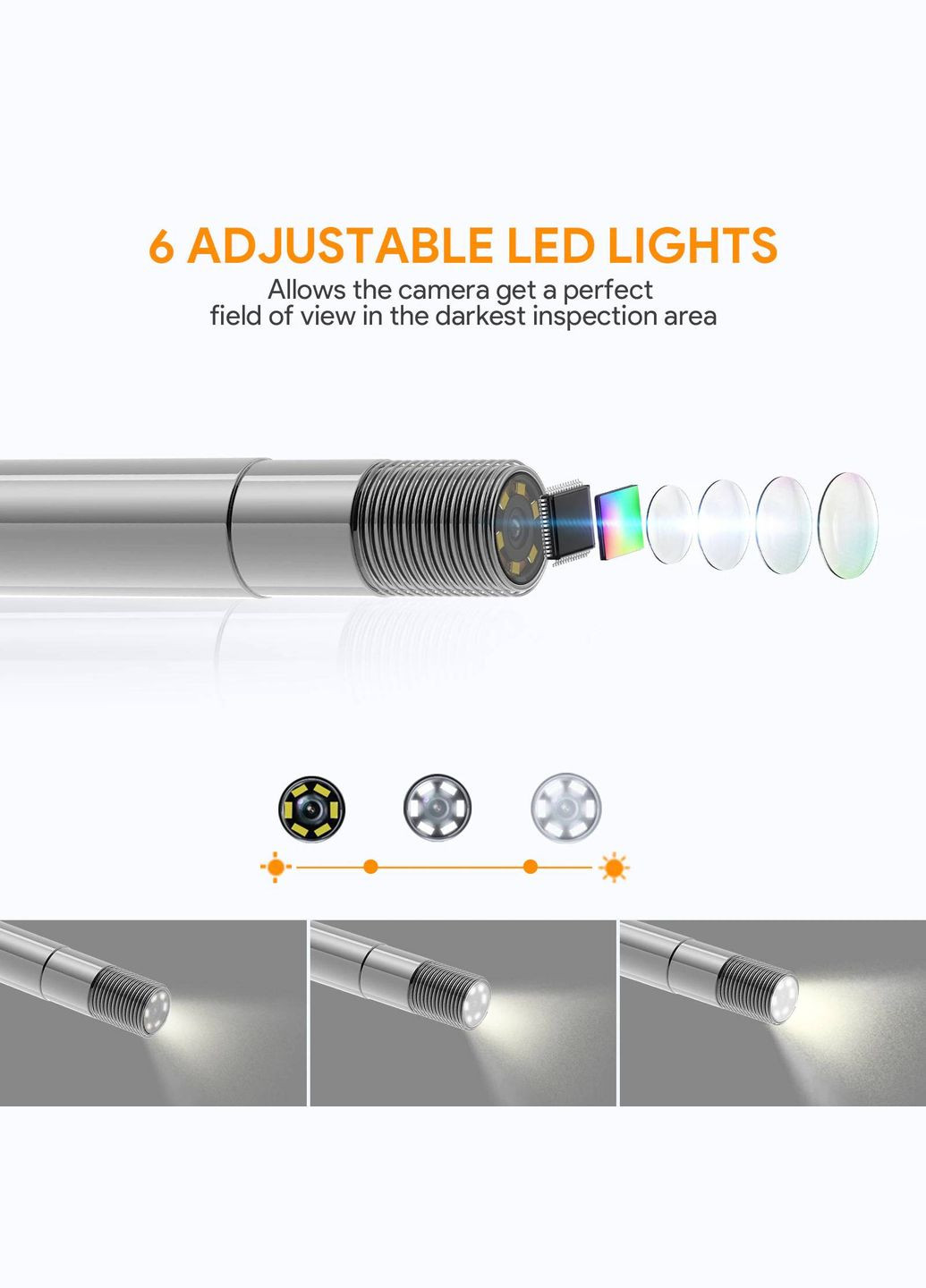 Эндоскоп для оружия NTG100 USB 5мм, 1м (1139) Teslong (333832025)