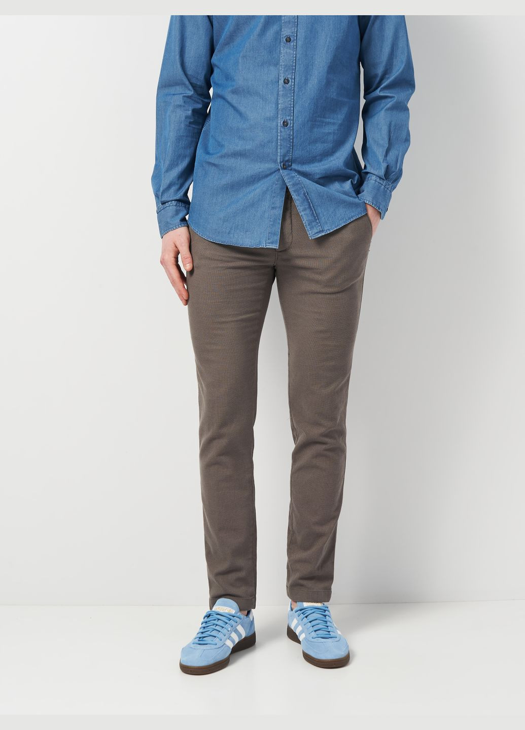 Серые кэжуал демисезонные брюки Massimo Dutti