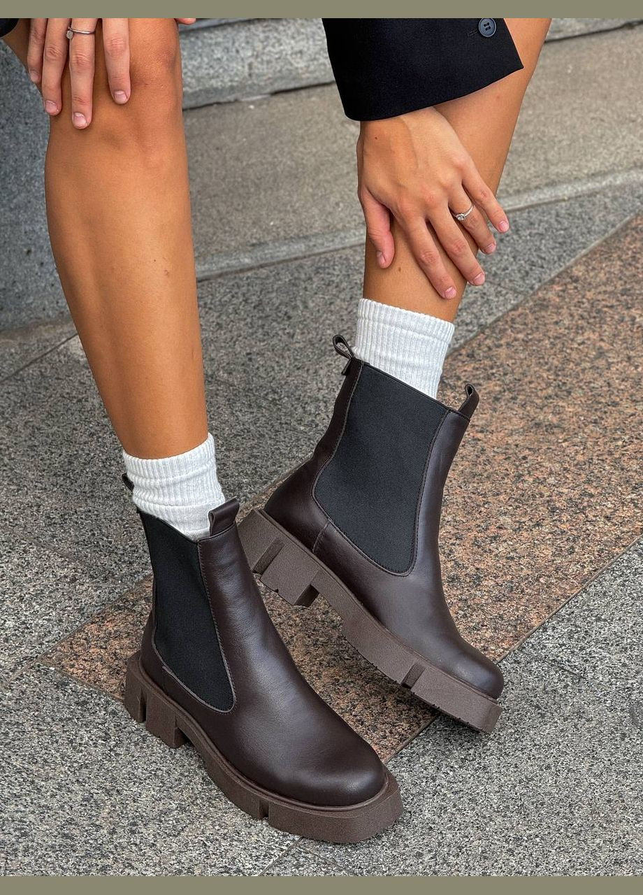 Осенние стильные женские челси челси No Brand без декора