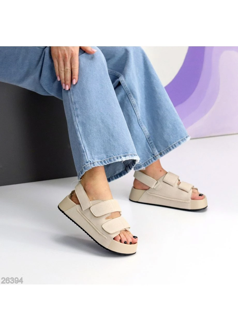Бежевые женские босоножки No Brand