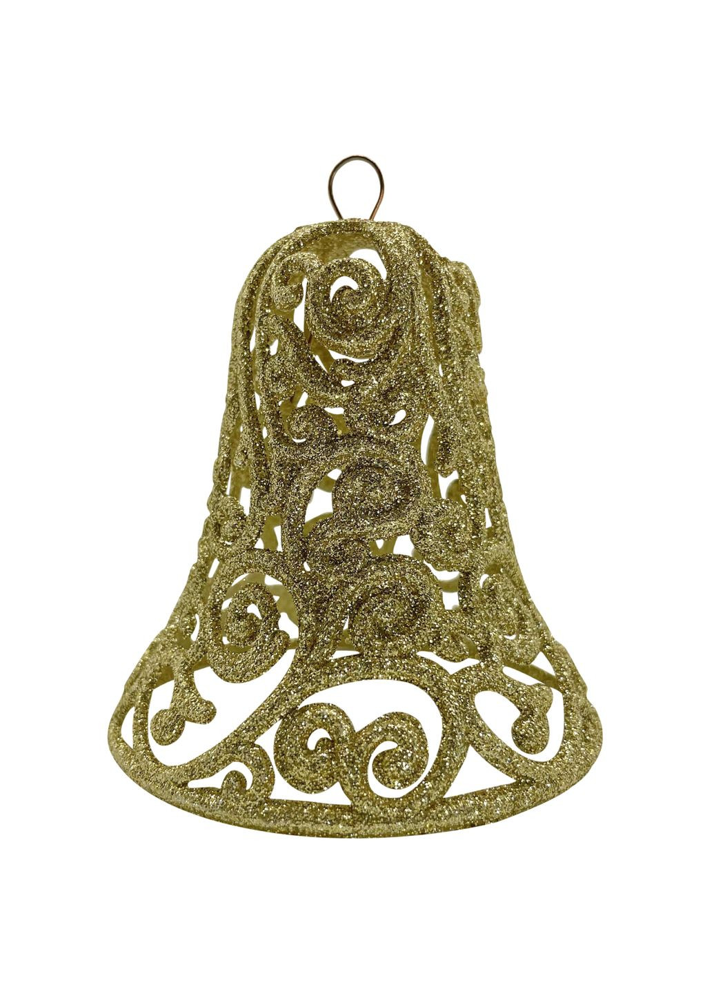 Елочная игрушка Колокольчик ажурный 8х8х8 см белый MIS LT (365627453)