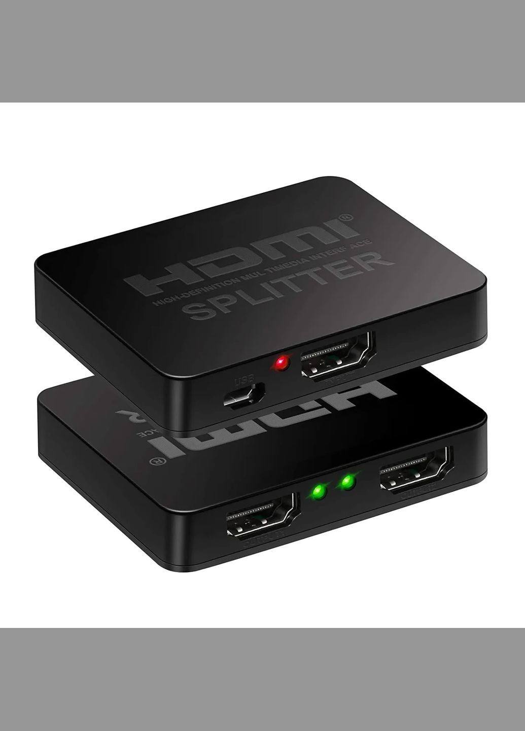 HDMI 1 на 2 порта сплиттер 2K 4K 1080P активный splitter 1x2 разветвитель HDMI Splitter USB No Brand (282704028)