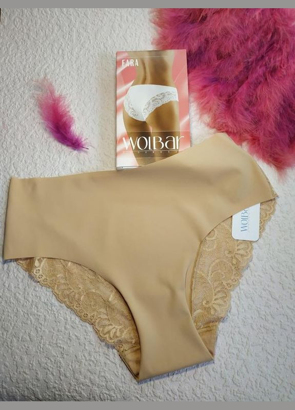 Женские трусишки черные с гипюром fara Wolbar (369612942)