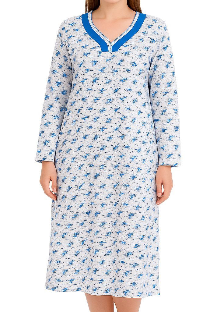 Жіноча нічна сорочка тепла на флісі бавовна (208) ANDIN (369000857)