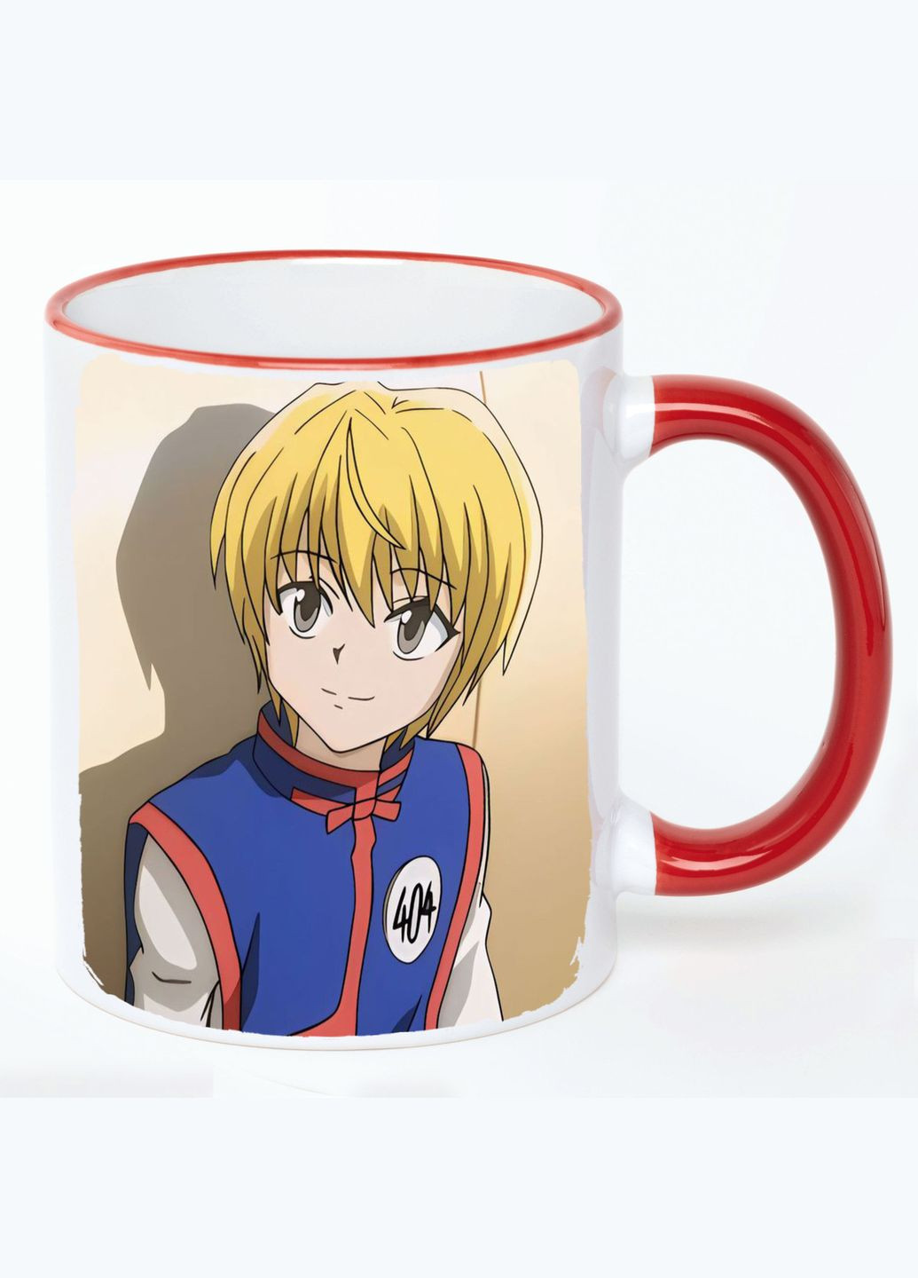 Чашка Хантер х Хантер Аниме #006 (кружка, кружка) Белая с Красной ручкой 330 мл No Brand (322715125)