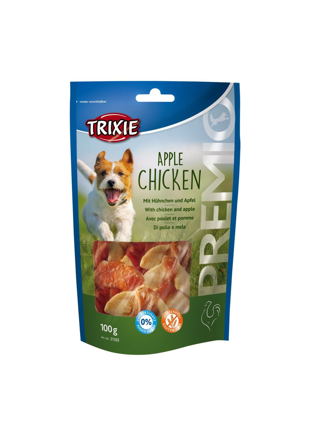 Ласощі для собак 31593 Premio Apple Chicken з яблуком 100 г (4011905315935) Trixie (279566258)