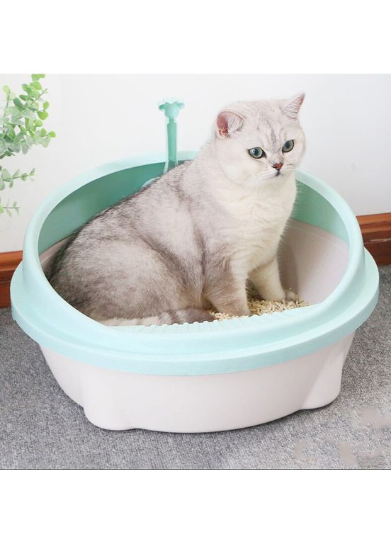 Котячий туалетний лоток із лопаткою (м'ятний) Україна ТД (367725524)