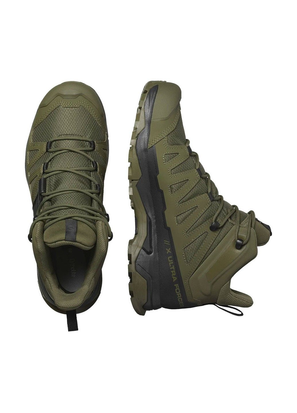Темно-зеленые зимние ботинки x ultra forces mid green/black Salomon