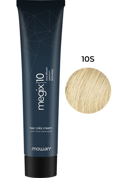 Краска для волос 10S экстра светлый песочный блонд Megix10, 100 мл Mowan (335263260)