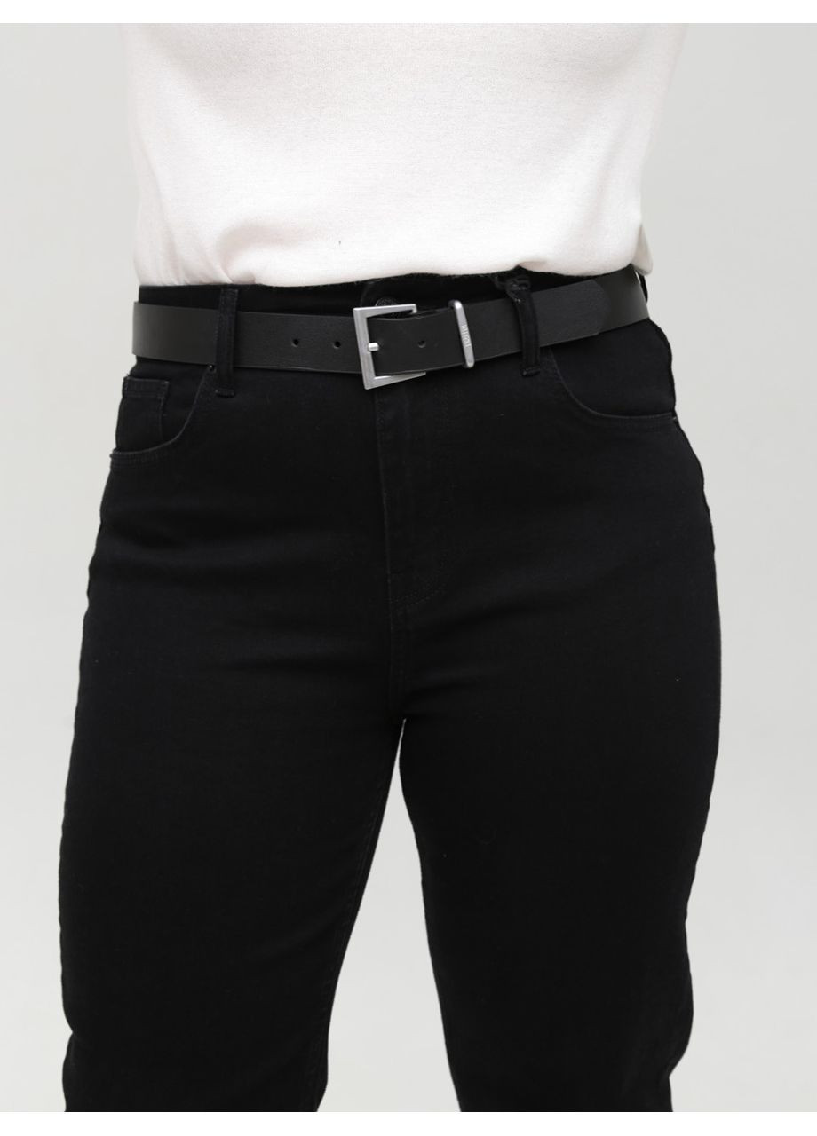 Джинси жіночі чорні прямі МОМ Мom regular Cracpot - (358501752)