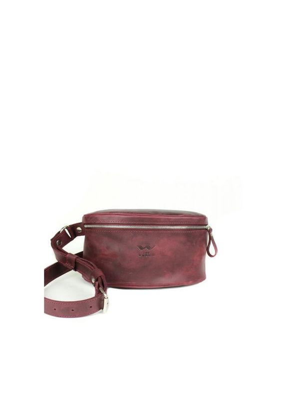 Поясная сумка женская кожаная через плечо бордовая The Wings (302008285)
