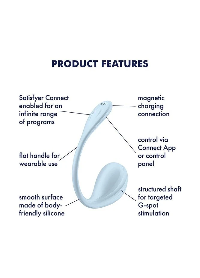 Виброяйцо Smooth Petal Connect App Light Blue Satisfyer (385657490)