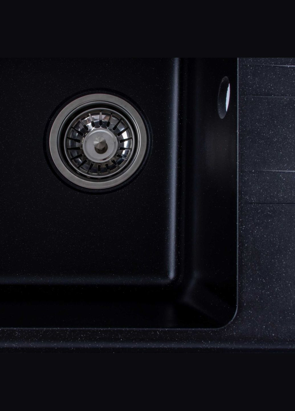 Гранітна мийка для кухні 6243 LIANA матова Чорний металік Platinum (269793512)