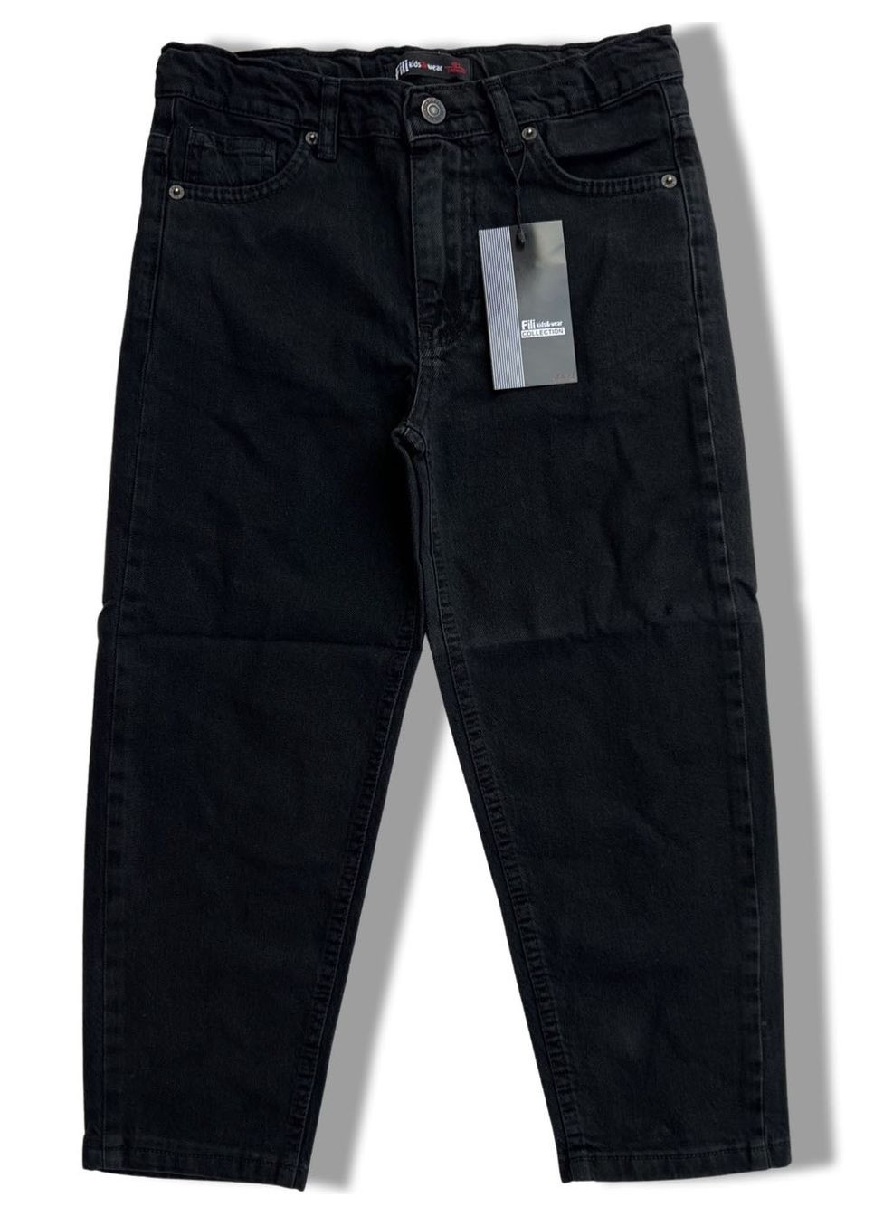 Черные демисезонные джинсы мом для девочки fili kids синие 1001 164 см No Brand