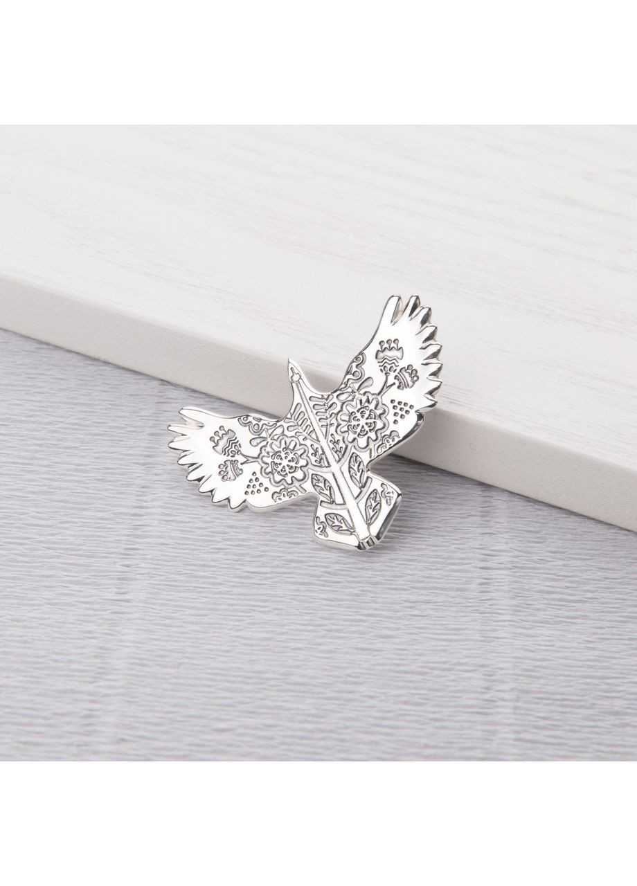 Брошь серебряная с птицей и орнаментом Берегиня 925 Skifska Etnika (364202740)