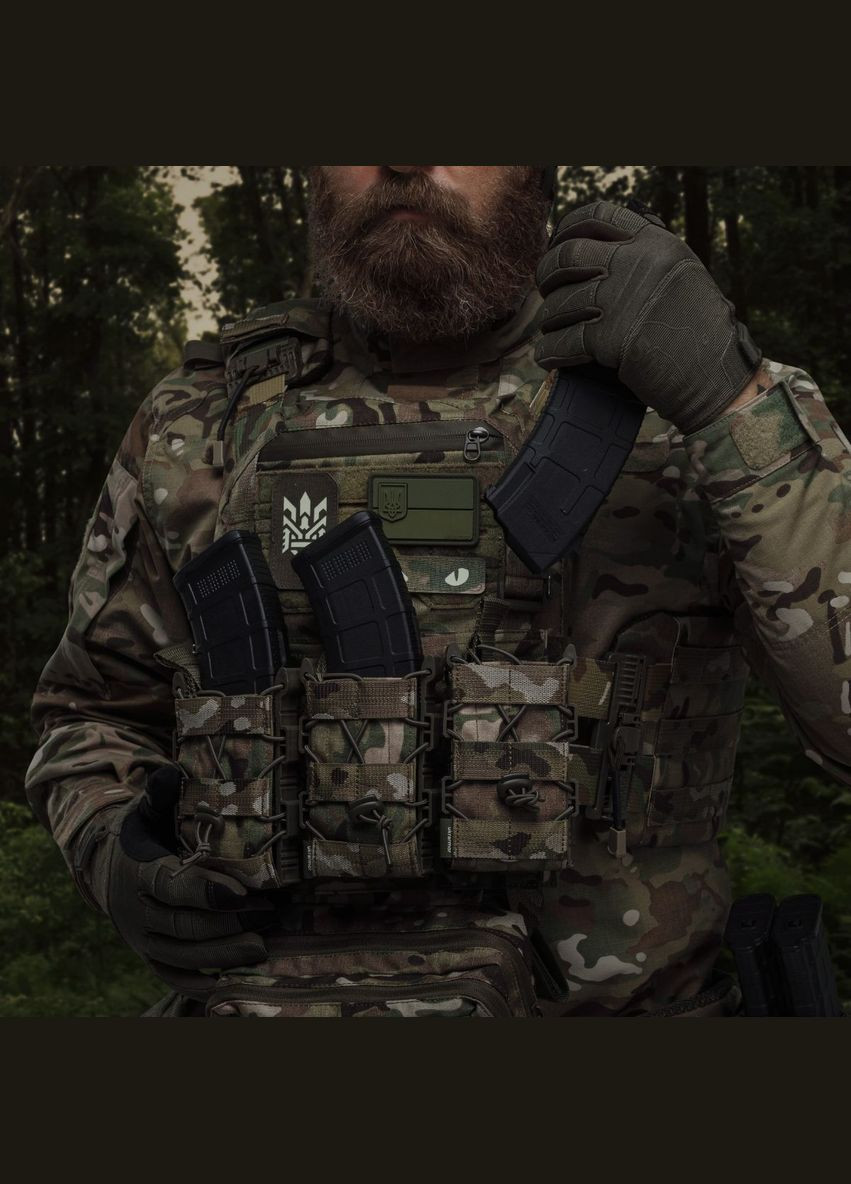 Подсумок одинарный пластиковый для магазина АК/AR. Мультикам Ukrarmor (333722013)