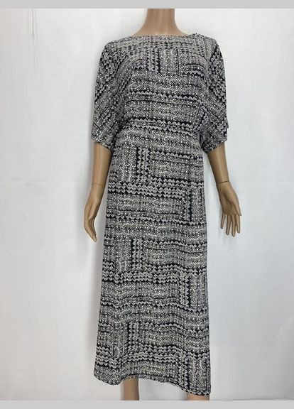 Черно-белое повседневный платье Indiska с абстрактным узором