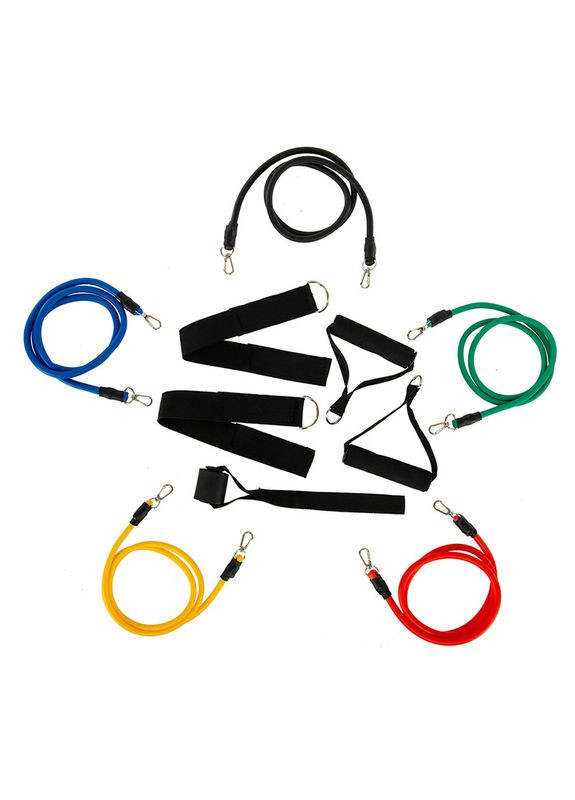 Еспандер багатофункціональний для фітнесу 5 джгутів JT-003 Різнокольоровий, (56660001) SP-Sport (323020595)