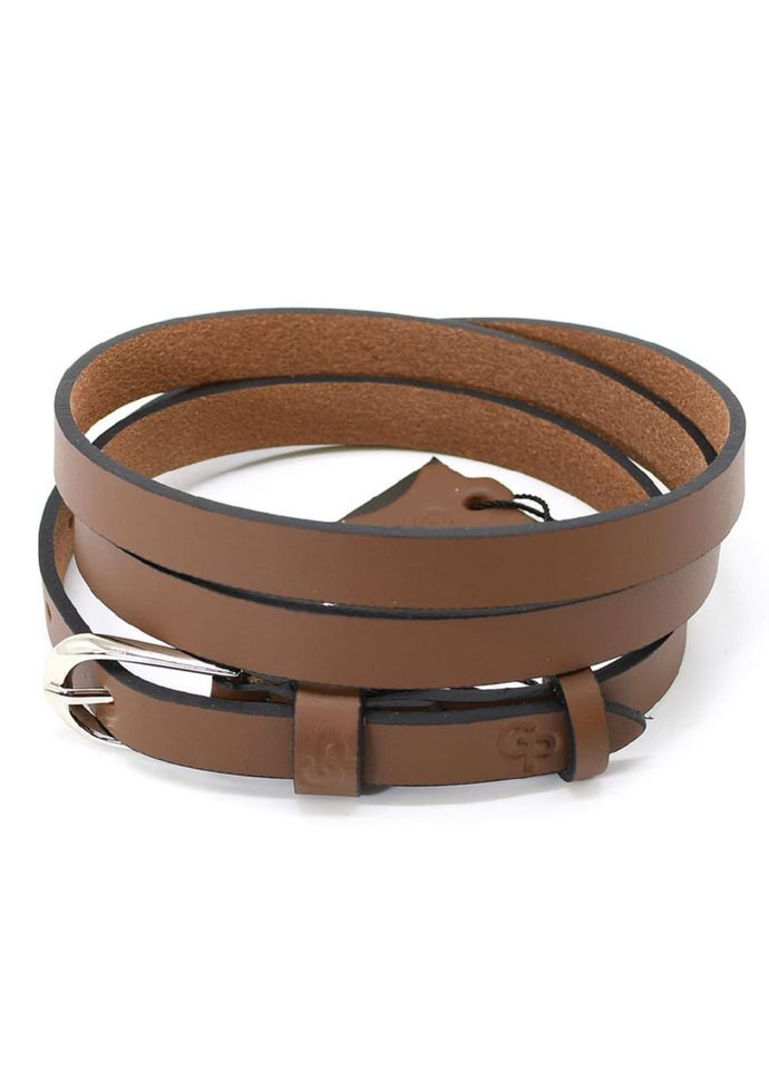 Ремень женский тонкий 1232040033 светло-коричневого цвета. Grande Pelle (329147271)