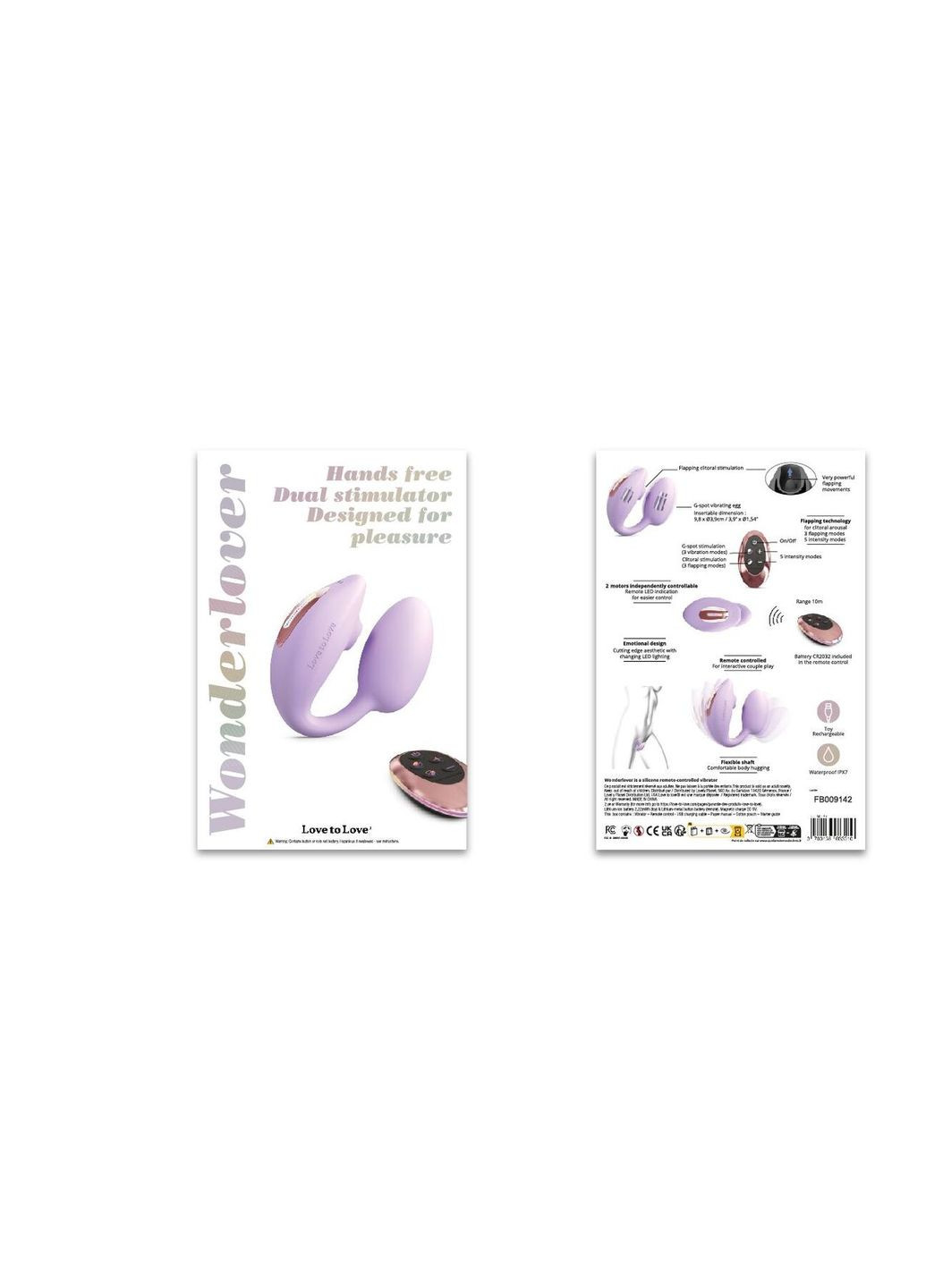 Виброяйцо с вакуумной клиторальной стимуляцией Love To Love Wonderlover VIVA MAUVE No Brand (303898336)