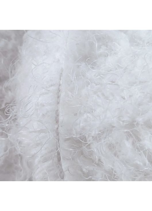 Пряжа Fluffy букле плюш (Турция) Флуффи В-703 білий Popyarn (366394182)