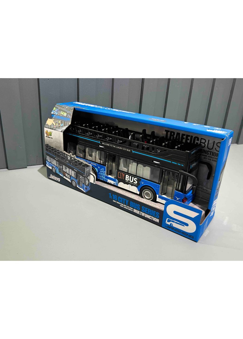 Автобус городской двухэтажный инерция музыка свет (JS122-122A) No Brand (365807443)