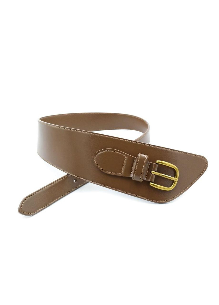 Жіночий шкіряний пояс корсет 7 х 95 см Коричневий Weatro (302316974)