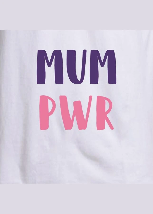 Футболка "MUM PWR" Біла (BD-f-49) BeriDari - (387147087)