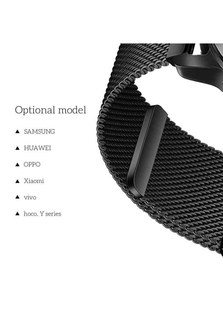 Універсальний Металевий Ремінець WH07 Grand (20 mm) BLACK (для Samsung, Huawei, Xiaomi, vivo, OPPO) Hoco (353497642)
