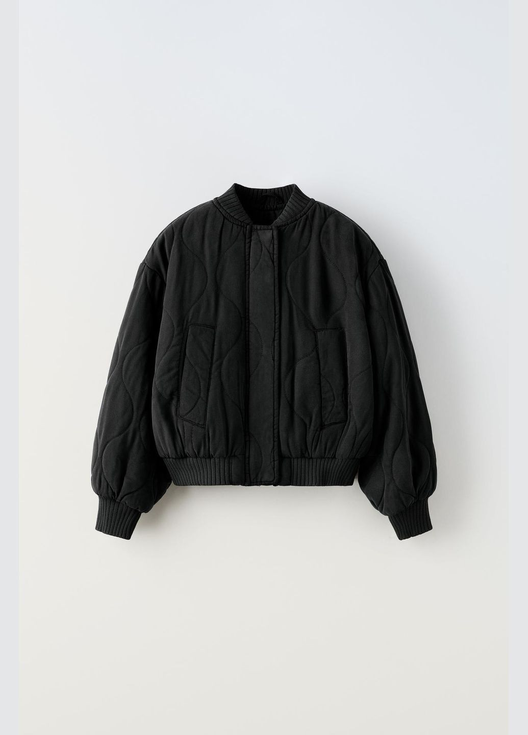 Черная подростковая куртка-бомбер 0562/612 черный Zara