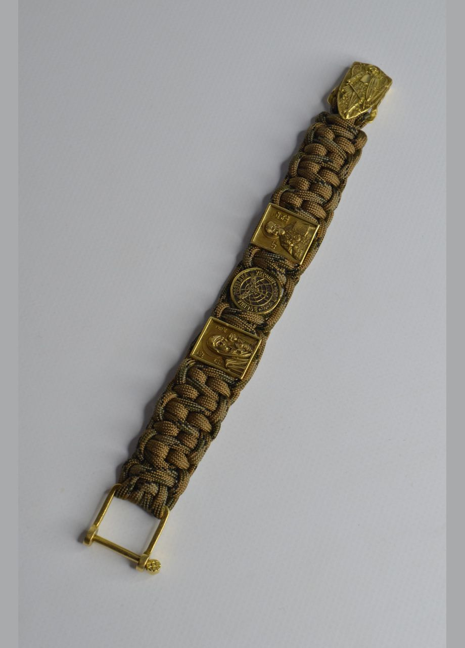 Браслет Розвідка з двома образами та застібкою Архангел з латуні ручного лиття + брелок у подарунок No Brand (341738865)