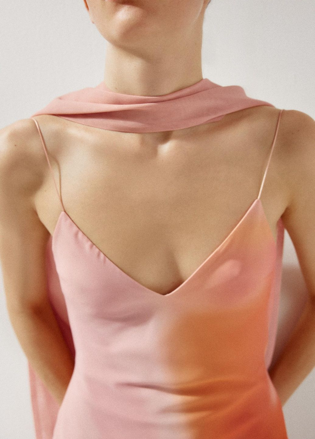 Комбінована сукня Zara з абстрактним візерунком