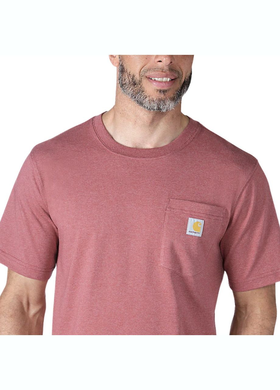 Красная мужская футболка mens workwear pocket work t-shirt - desert - k87-r96 Carhartt