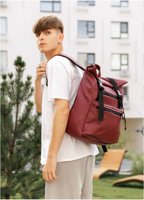 Чоловічий рюкзак ролл унісекс RollTop LTT бордо (R-24238005m-VS) Sambag (302450117)