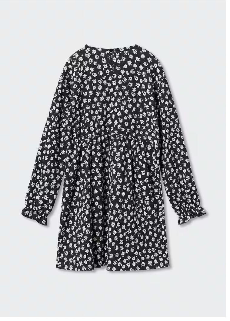 Чёрное платье сарафан на девочку Mango (321967661)