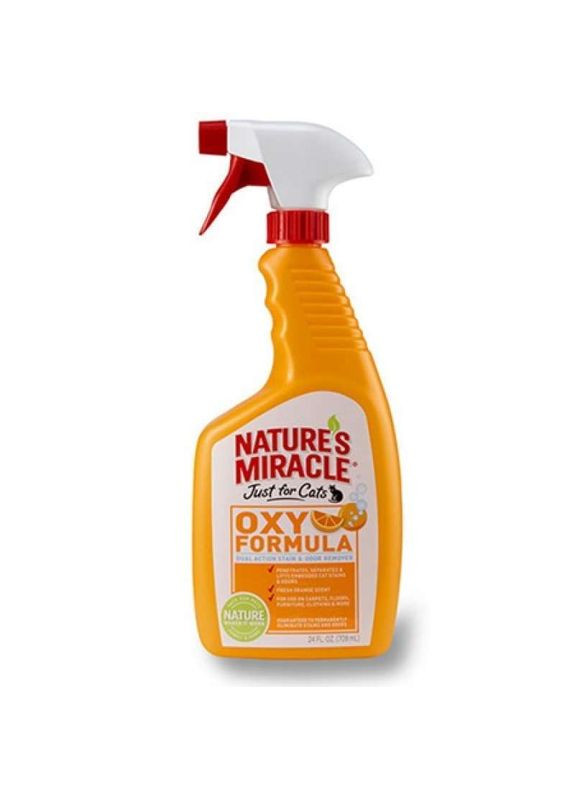 Винищувач плям і запахів "Оранж-Оксі" для котів Set-In Stain Destroyer Oxy Formula 709 мл, спрей (018065981707) Nature's Miracle (327215648)