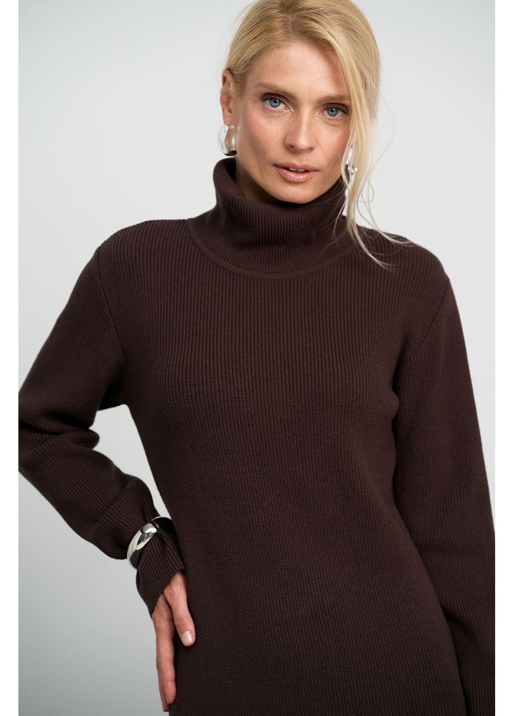 Темно-коричневое платье 2864 Triko Bakh